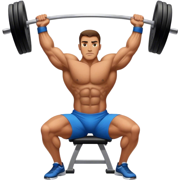 bodybuilder upper-back row exercise emoji