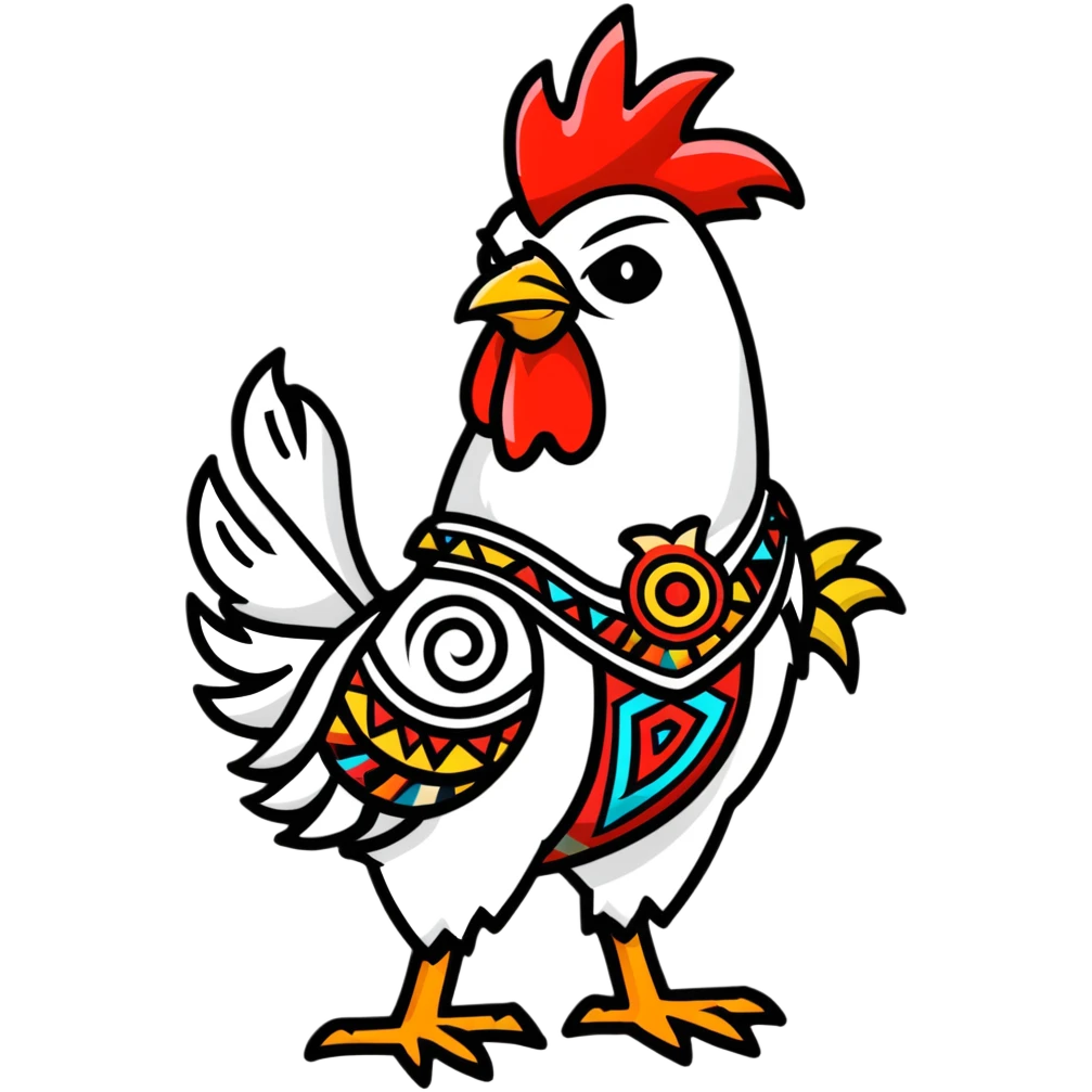 rooster shaman emoji