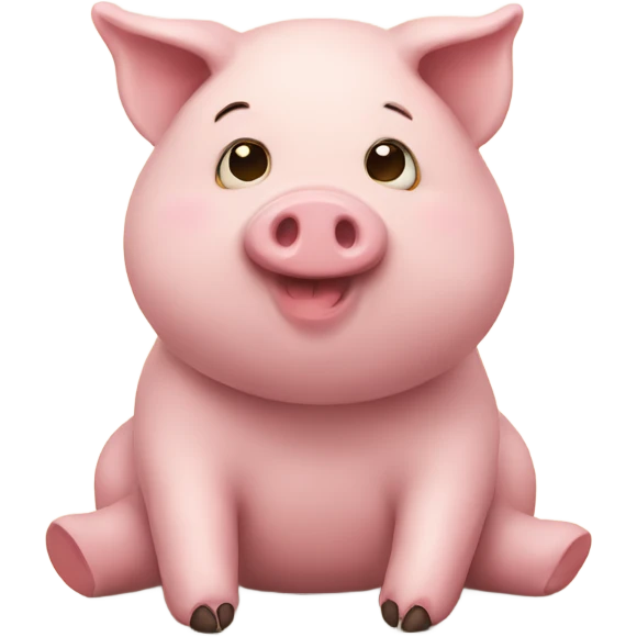 Piggy with teddy emoji