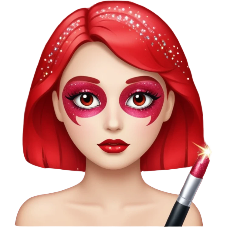 red glitter artist emoji