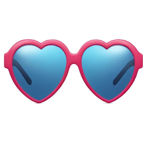 Heart shaped sunglasses  emoji