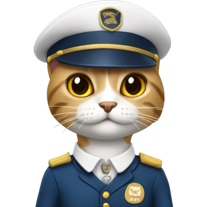 Gato con uniforme emoji