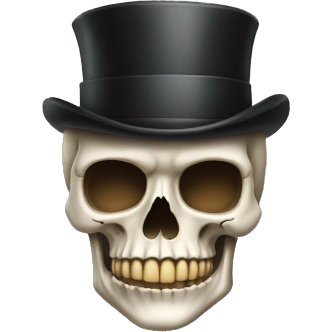 Skull emoji with a tophat and a monicle emoji