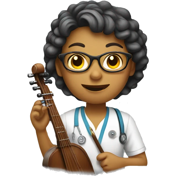 Speech therapist with instrument  emoji