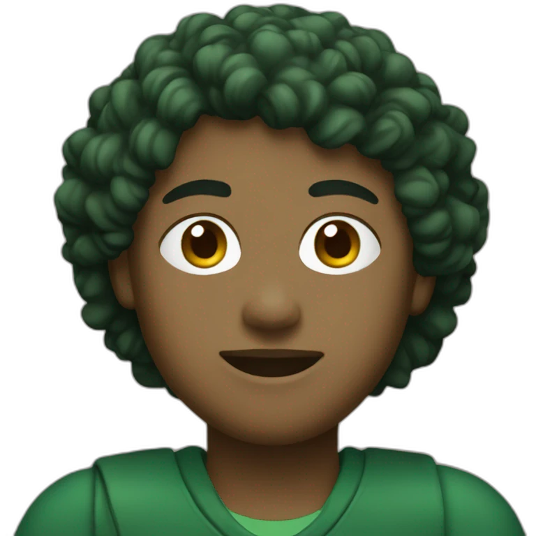 A rookie with forest-green clothes emoji