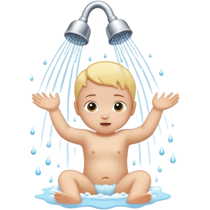 baby taking a shower emoji