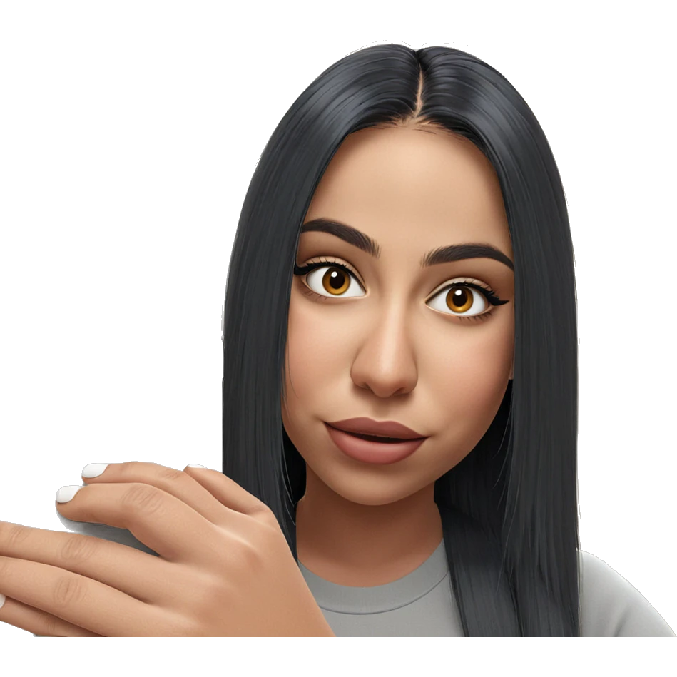 girl with smartphone indoors emoji