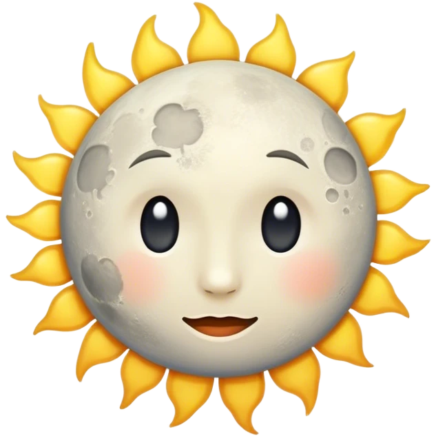 a small moon reflecting the sun's brghtness emoji