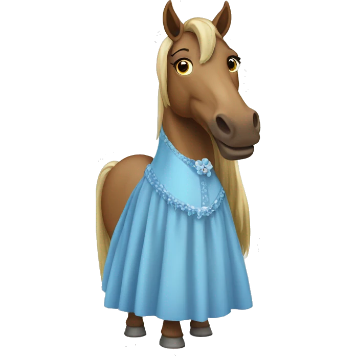 a horse wearing a dress emoji