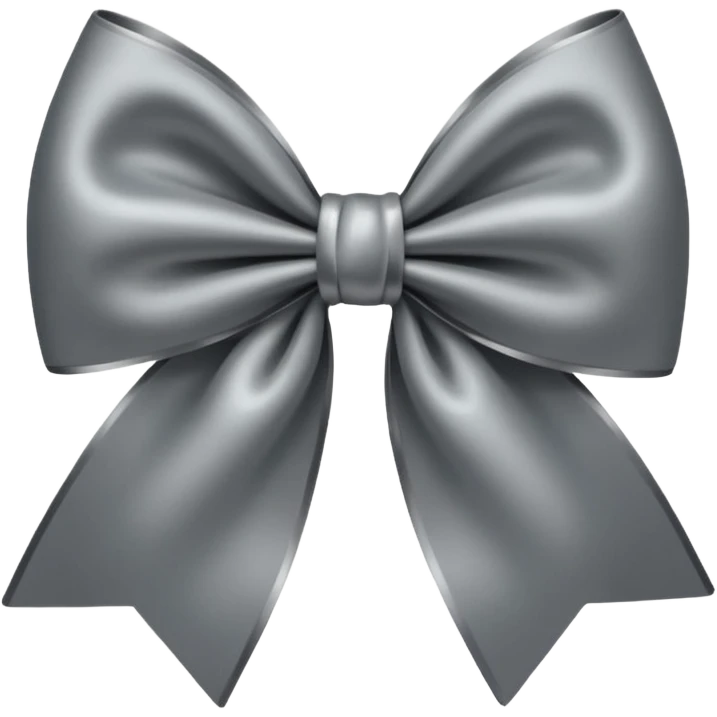 grey satin bow emoji
