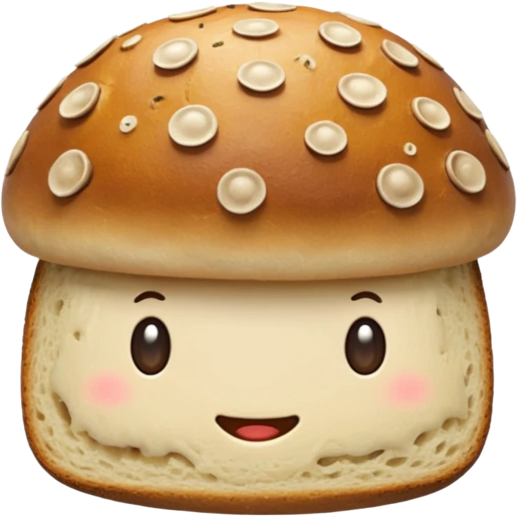 mushroom bread emoji