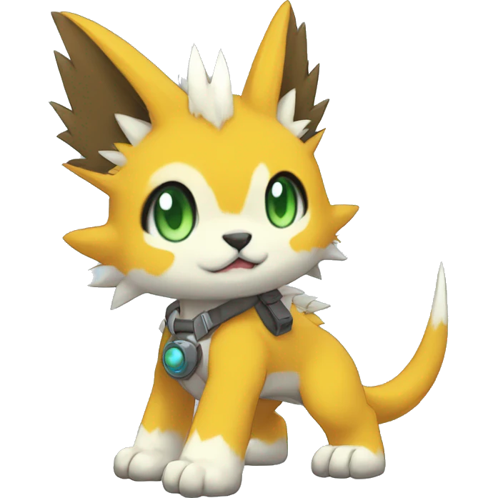 cute cool edgy Digimon-Fakemon-animal full body emoji