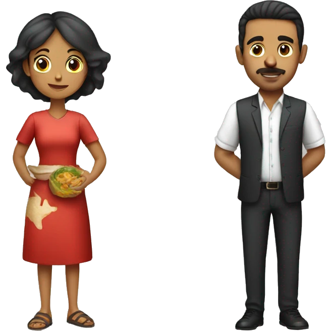 Girl with turkish husband and Food  emoji