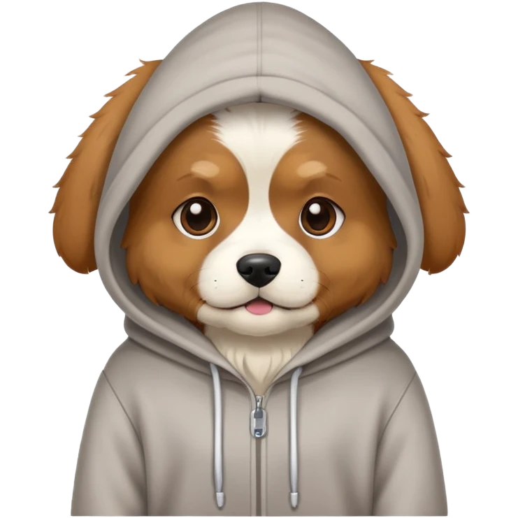 dog wearing hoodie emoji