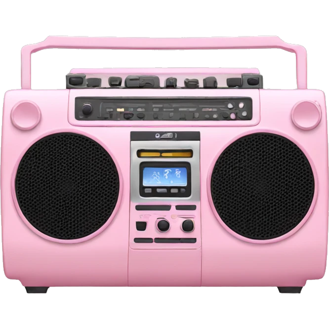 Light pink round boombox  emoji