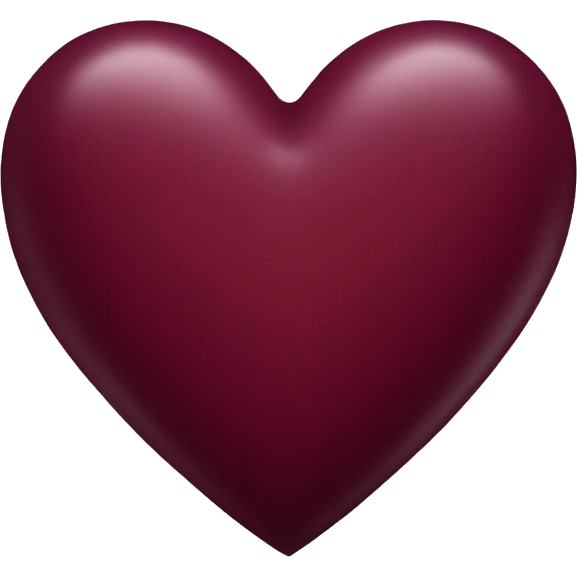 Burgundy coloured heart emoji