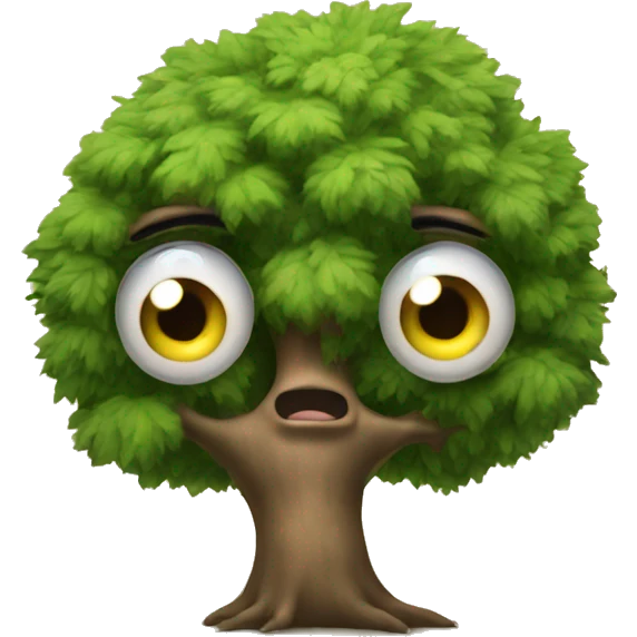 tree wih eyes emoji