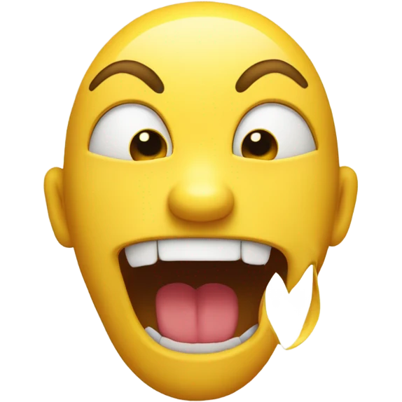Biting limp basic yellow emoji face emoji