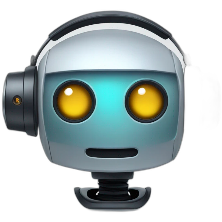 robot Chatbot whit headset emoji