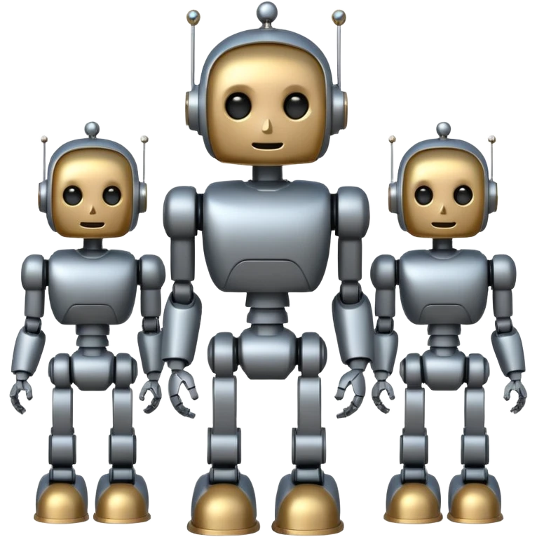 회색철로봇같은 사람 3명인데 몸이 종(BELL) 모양인 emoji