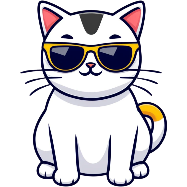 Cat with sunglasses emoji