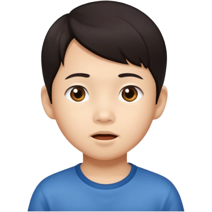asian kid wow face emoji