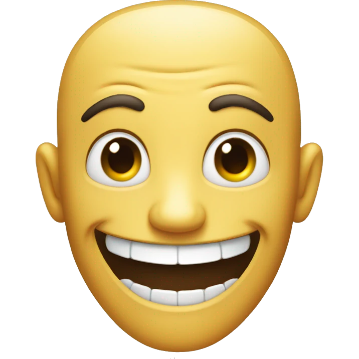 Mischievous evil wide smile emoji