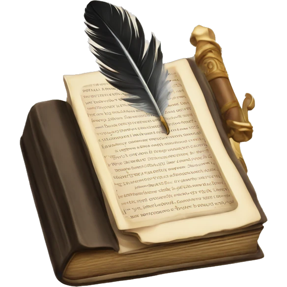 Quill and ink Bible emoji
