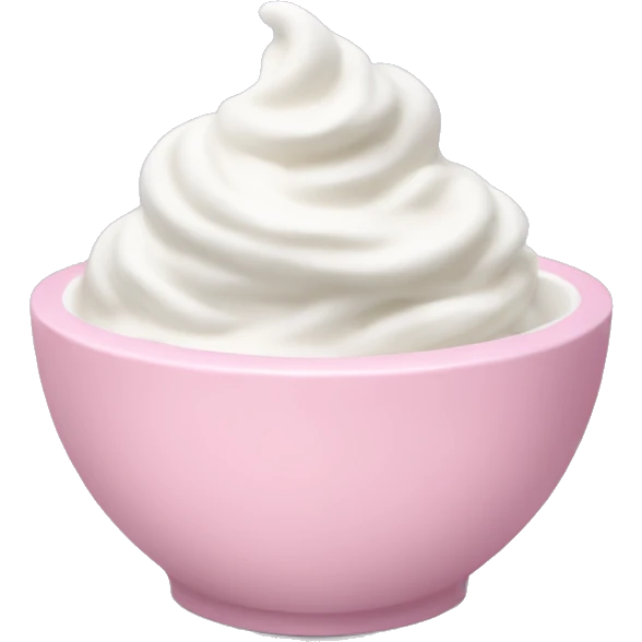 Pastel pink yogurt bowl emoji