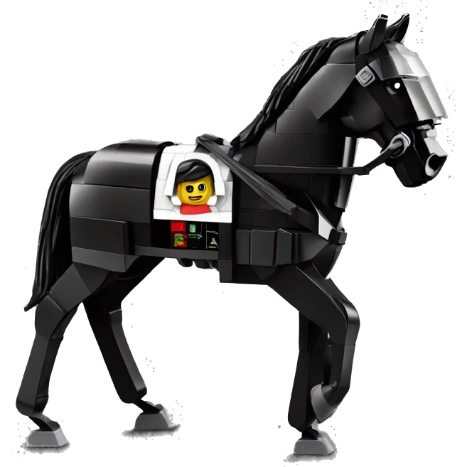Lego horse racing Darth Vader’s horse  emoji