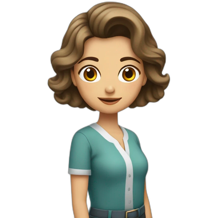 Mujer morena de pelo ondulado con blusa palabra de honor posando en cadiz emoji