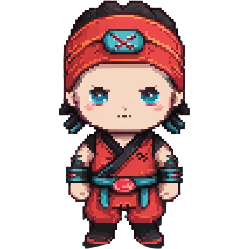 ninja with a red headband emoji