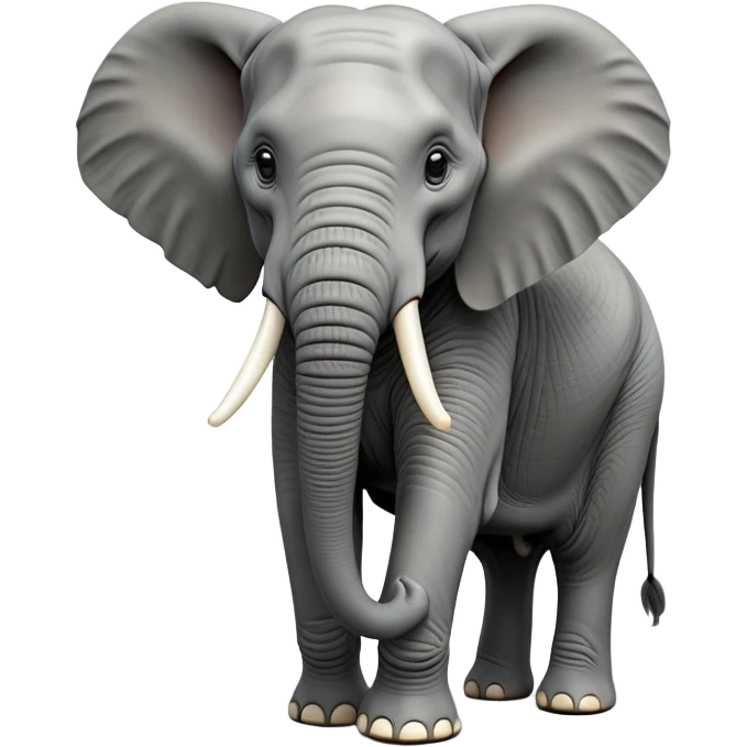 cinematic-elephant-realistic-full-body-standing-emoji,-massive-frame-calmly-balanced,-long-trunk-curled-slightly,-head-tilted-dramatically,-wrinkled-grey-skin,-majestic-tusks-catching-the-light,-simplified-yet-realistic-focused-features,-highly-detailed,-glowing-with-an-almost-sarcastic-glow emoji