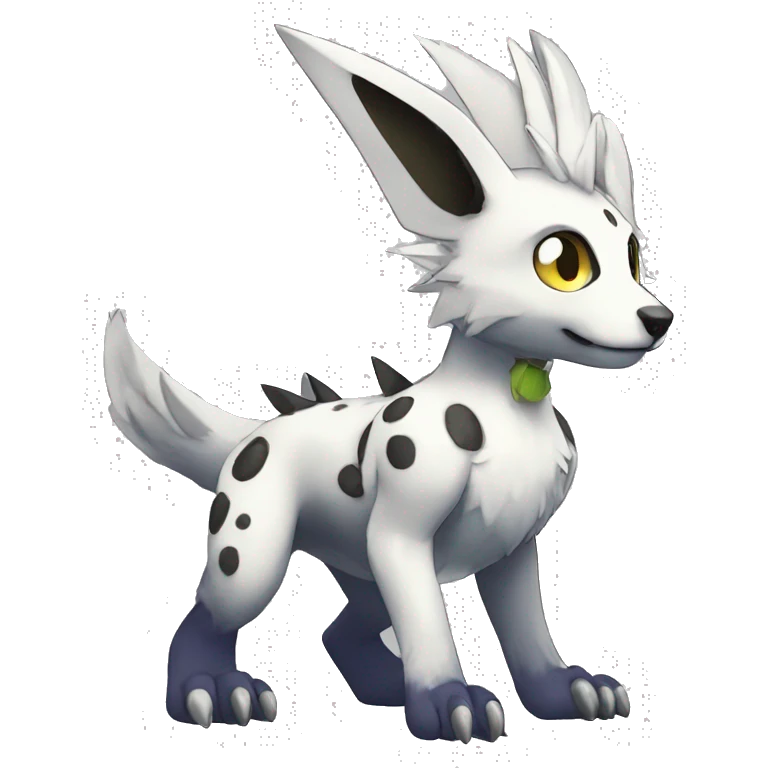 cute cool edgy Digimon-Fakemon-animal with markings full body emoji