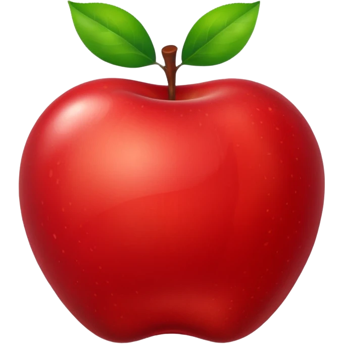 Clear colored transparent apple emoji