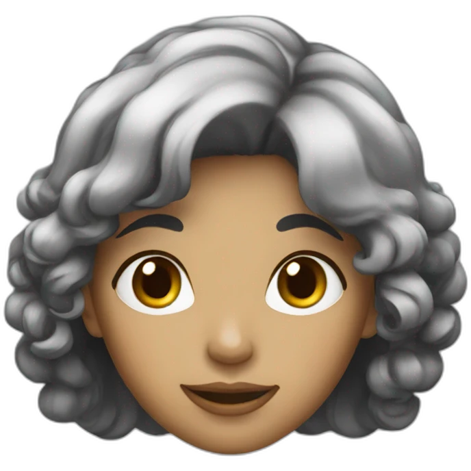 medium black hair lady emoji
