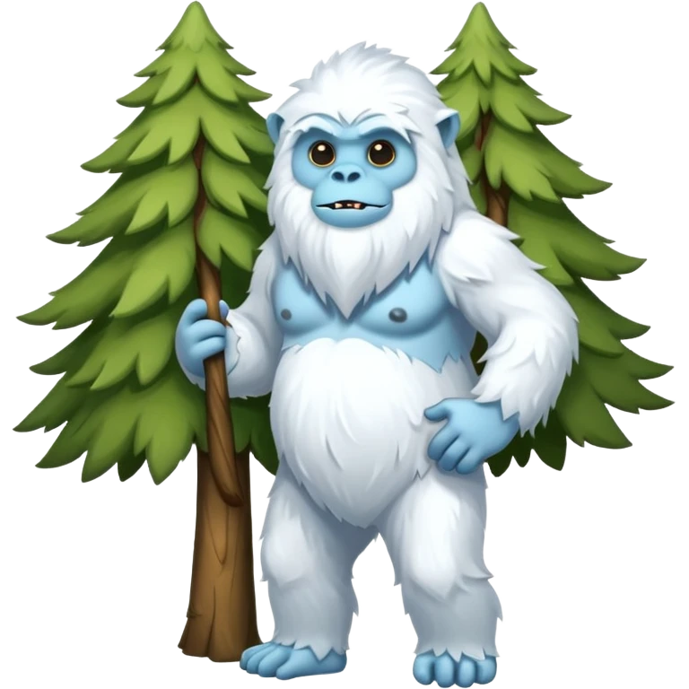yeti, carrying a big trê emoji
