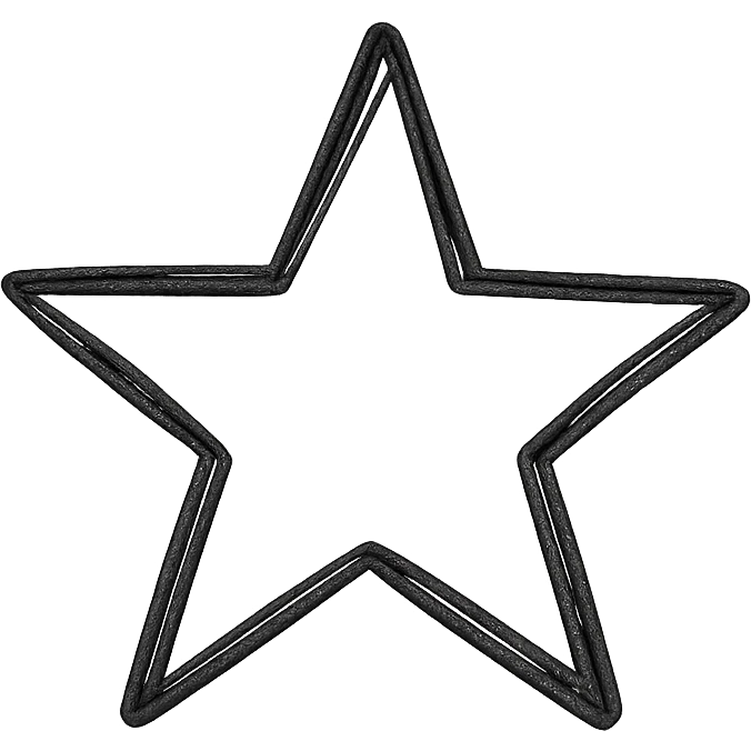 hand drawn outlined icon of a star, no fill emoji