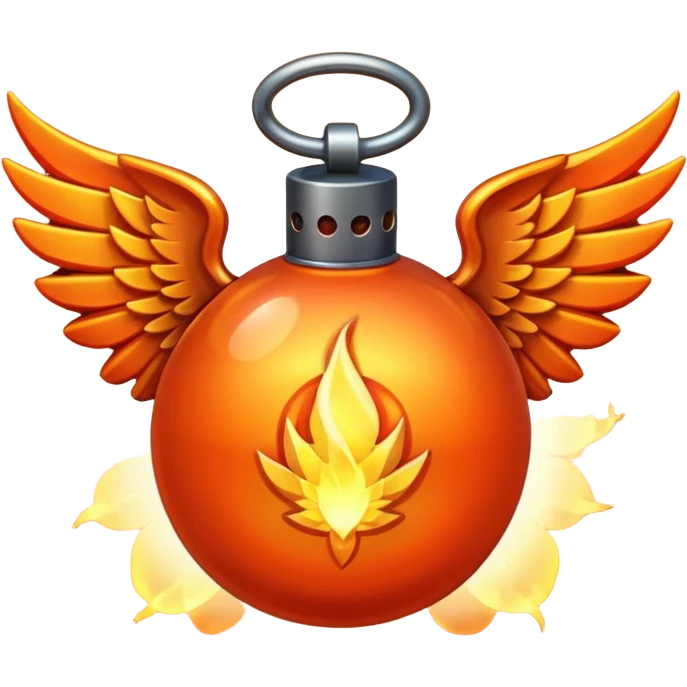  Lit Bomb with wings emoji