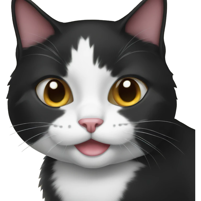 Tuxedo cat emoji