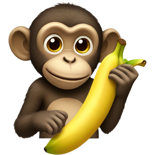 monkey eating banana emoji