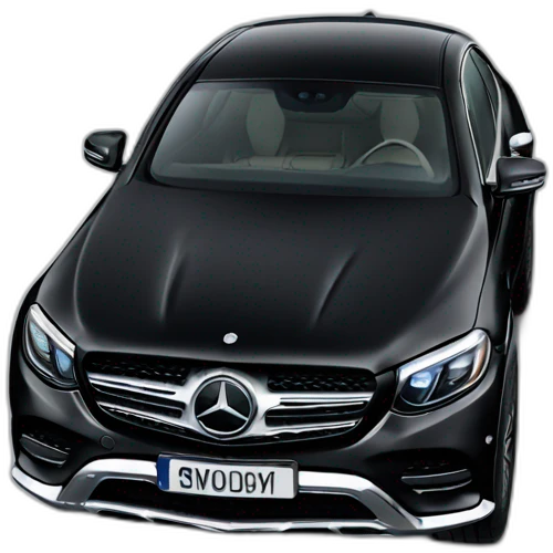 black Mercedes GLC coupe emoji