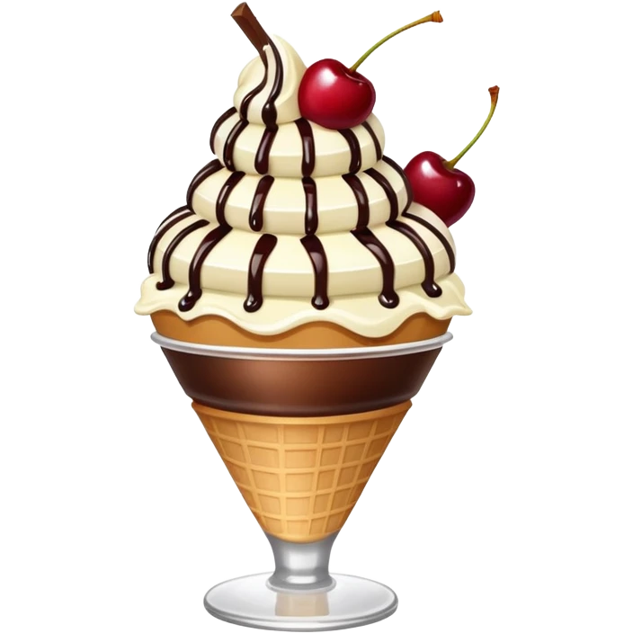 Ice cream sundae emoji