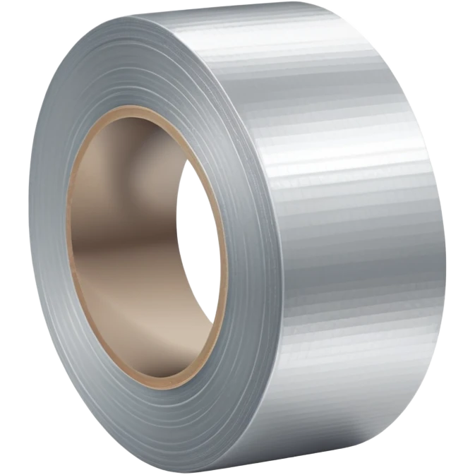 A roll of silver duct tape emoji