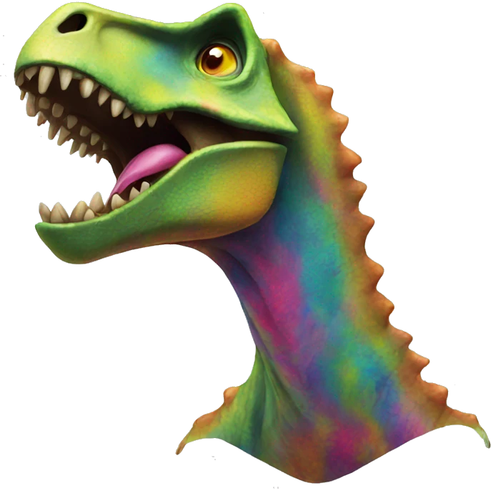 Dinosaur on an acid trip emoji