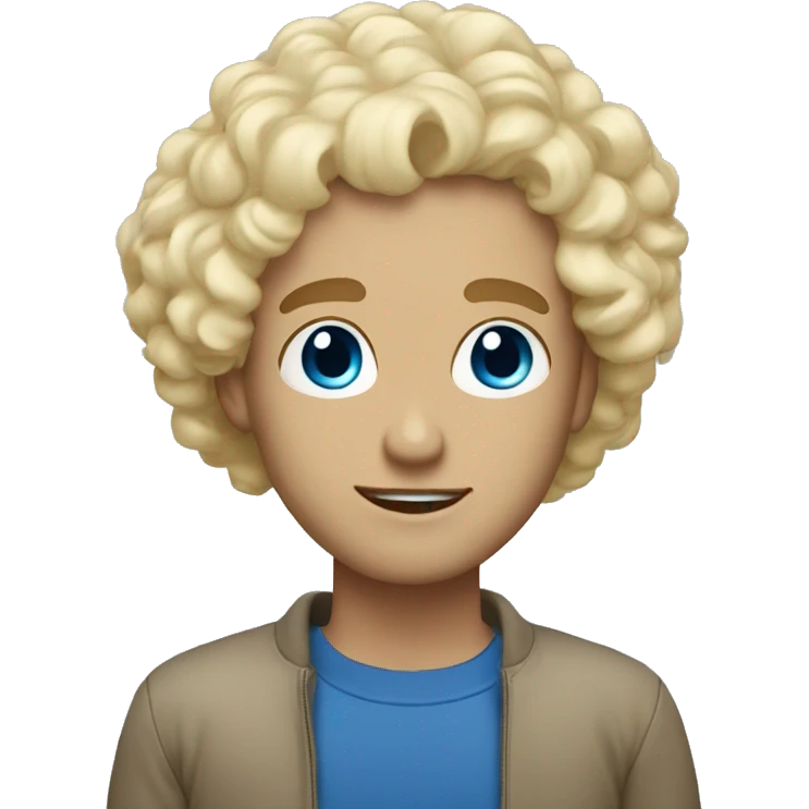 white blonde couple both with blue eyes man had curly hair  emoji
