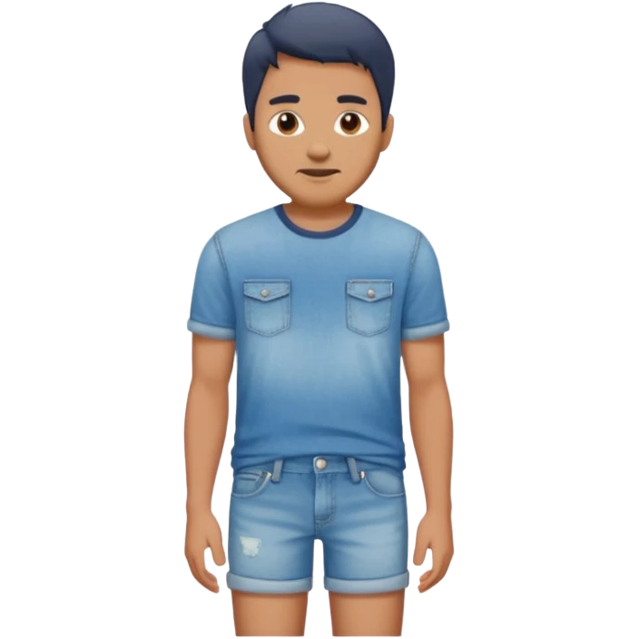 male denim shorts emoji