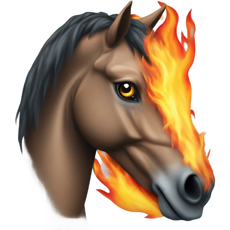 Horse with flame emoji