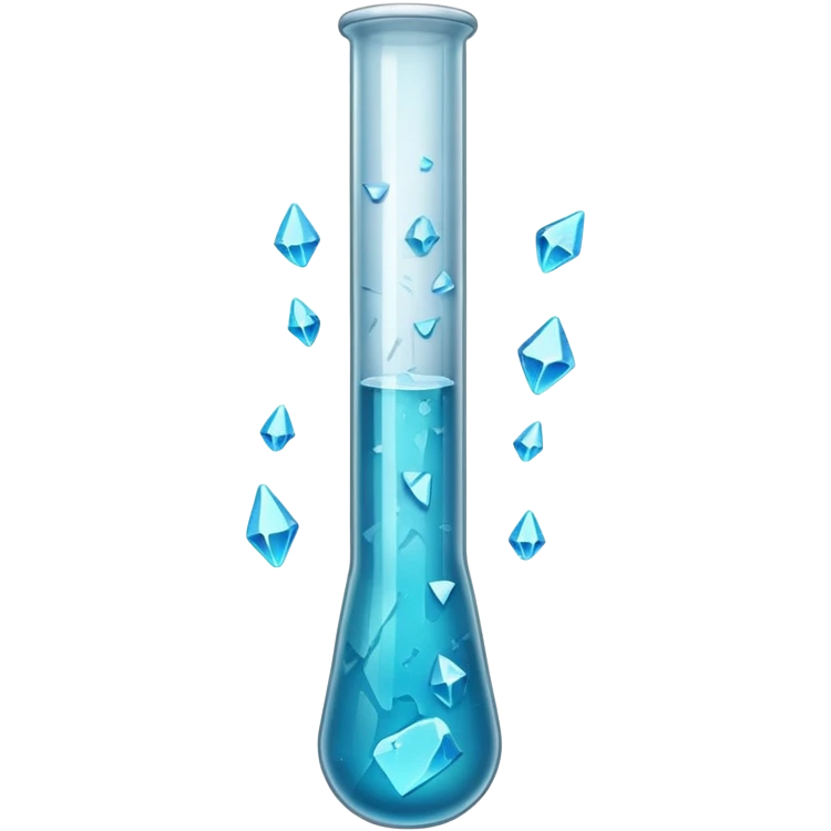 cracks on the  Test Tube emoji