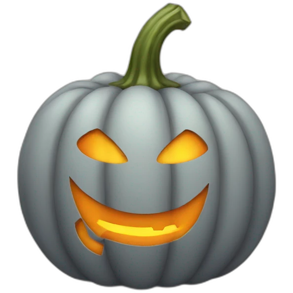 Grey pumpkin emoji